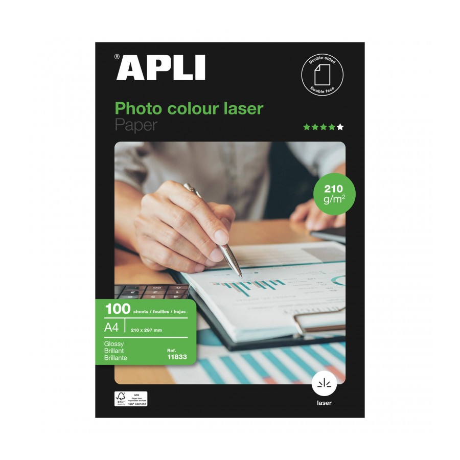 Experiment gen aankunnen APLI Fotopapier Kleurenlaser 210 Gram | PaperCenter